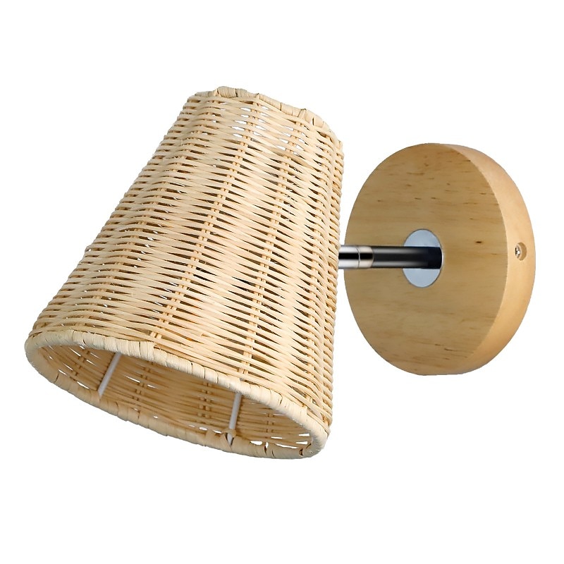 Indoor Wall Light Rattan Living Room Bedroom Metal Wall Lights 3000K E26 Wall Light Fixtures for Bedroom Bathroom2