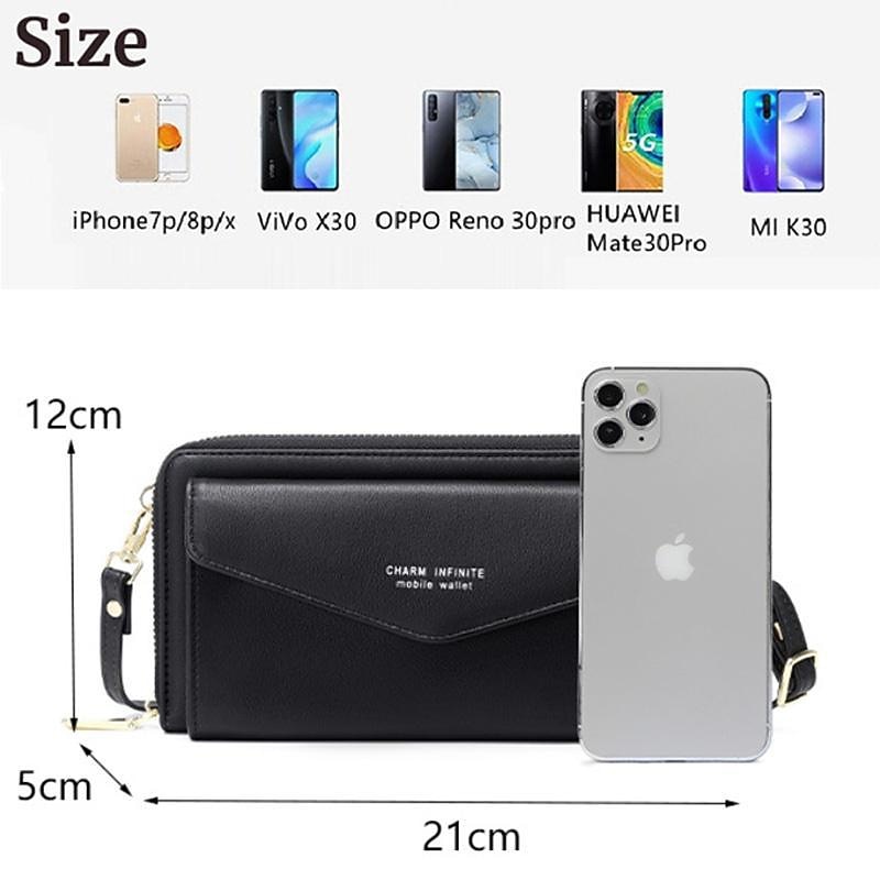 RFID Women Touch Screen Phone Bag Multifunction Purse Card Holder Phone Pocket Small Crossbody  for Ladies3