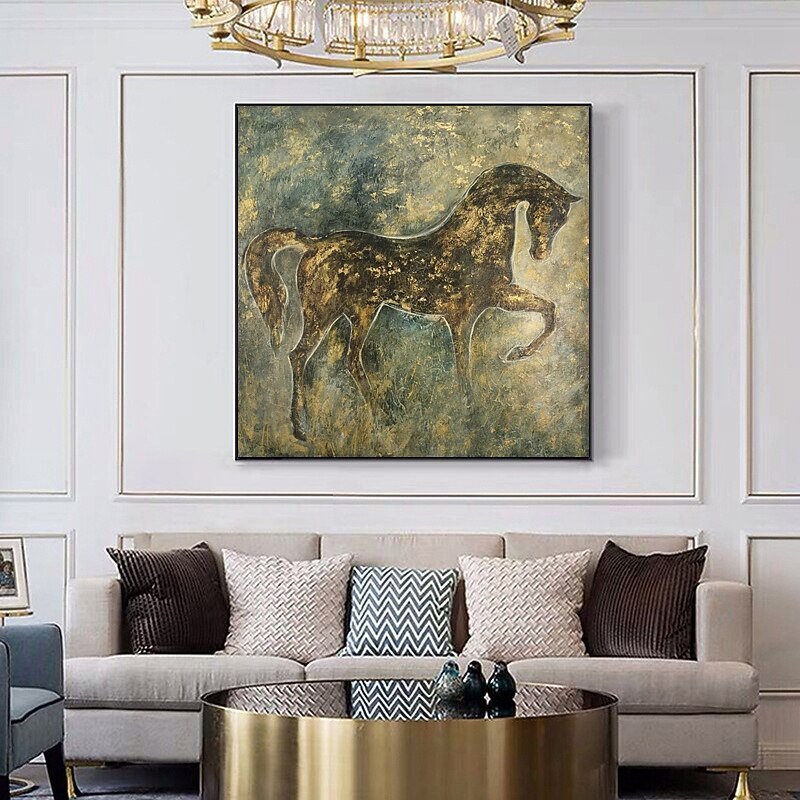 Oil Painting Handmade Painting Hand Painted Wall Art Abstract Horse Canvas Painting Home Decoration Decor No Frame Painting Only4