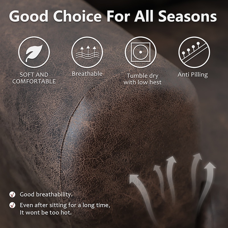 Stretch Recliner Cover Recliner Covers 1 Seater Armchair Couch Slipcover with Side Pocket, Anti-cat Scratch Furniture Protector for Kids, Pets, Dogs, Cats3