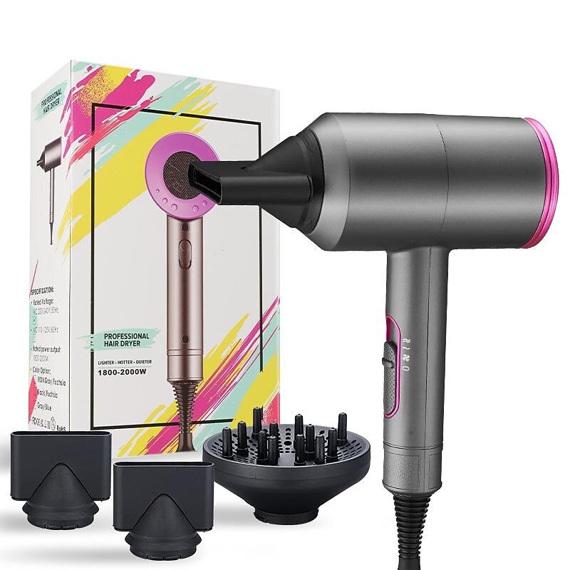 Ionic Hair Dryer 2000W Salon Performance AC Motor Styling Tool / Hair Dryer Professional Blow Dryer Negative Ion Fast Drying for Hair Care 3 Heating / 2 Speed / Cold for Home Travel Hotel4
