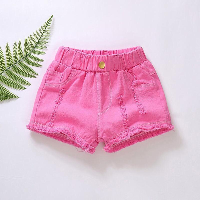 Girls Shorts Summer 2023 Style Children's Denim Pants Shorts Wear Hot Pants with Multi-Color4