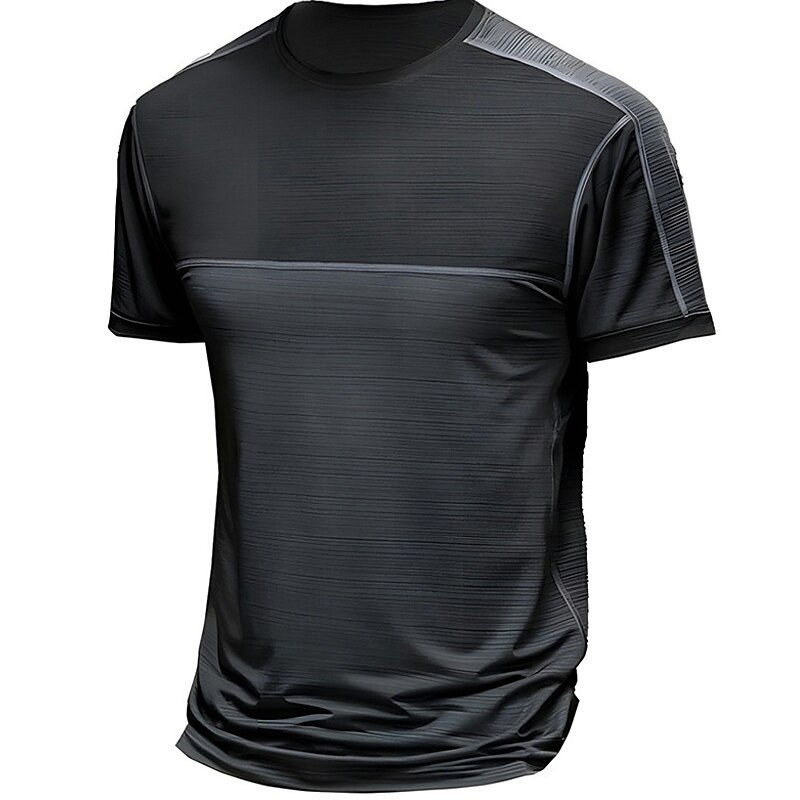 Men's T Shirt Moisture Wicking Shirts Tee Top Short Sleeves Crew Neck Summer Color Block Graphic Prints Designer Basic Modern Contemporary Vacation Street Going out Black Red Navy Blue Top Tee for Men3