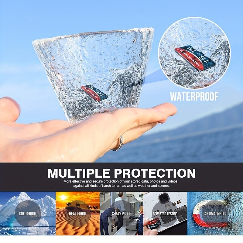 Memory Card Class 10 High Speed 128GB 64GB 32GB 16GB SD U3 TF Memory Card Flash Micro Tf SD Card Storage Expansion SD Adapter for Smart Phone DVR2