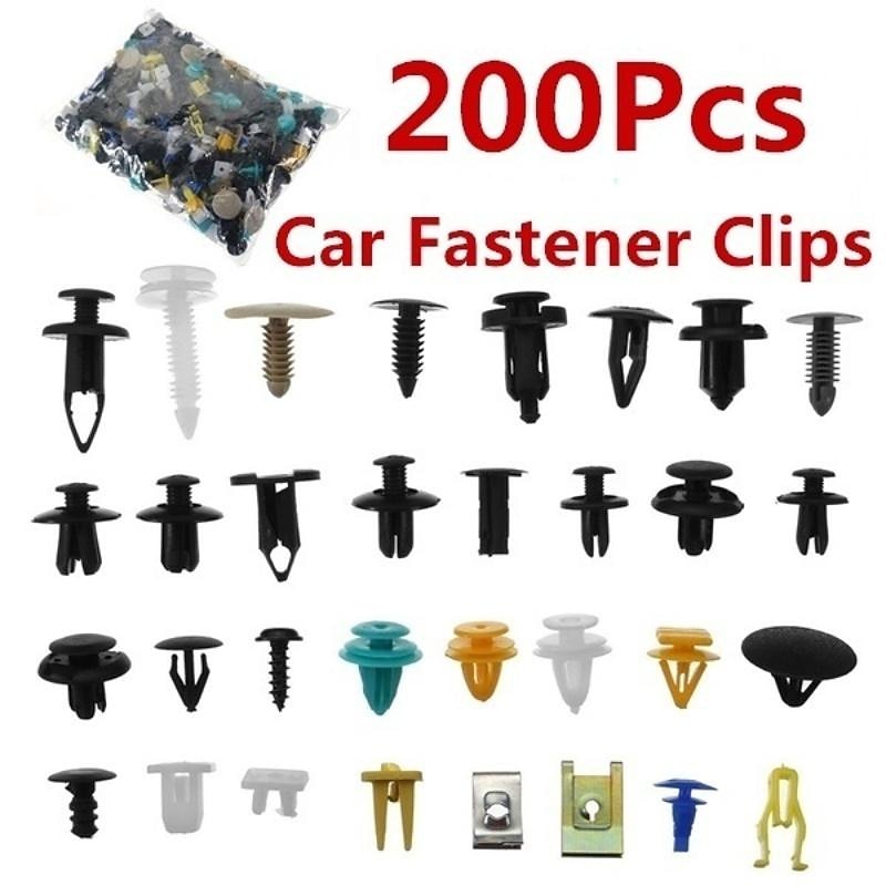 StarFire 50/100/200Pcs/Set Universal Plastic Clips For Car Fender Bumper Door Car Interior Hole Lining Panel Retainer Push Clips