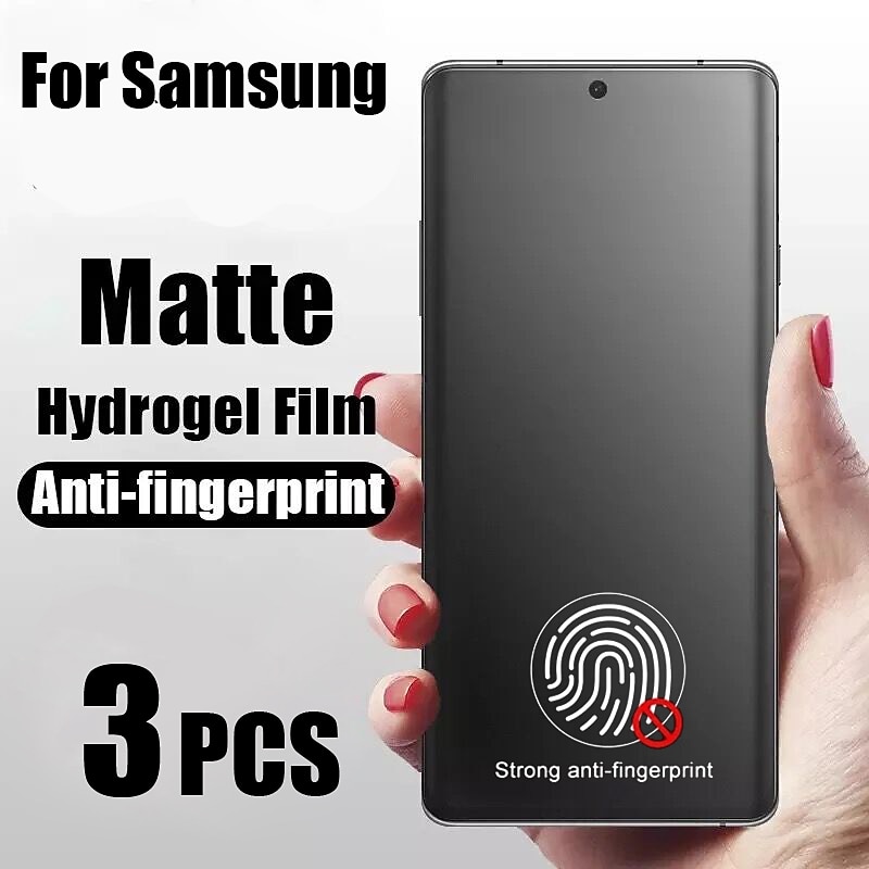 3 pcs Screen Protector For Samsung Galaxy S25 Ultra S25 Ultra Plus S24 Ultra Plus S23 S22 S21 S20 Plus Ultra Note 20 Ultra 10 Plus TPU Hydrogel Matte Anti Bubbles Anti-Fingerprint Ultra Thin Scratch