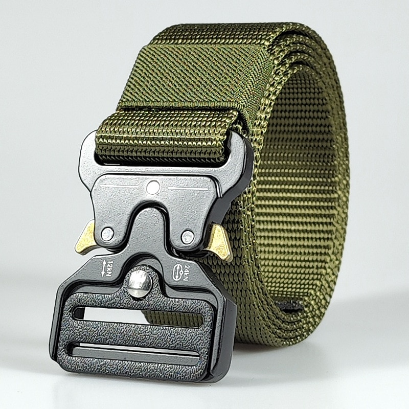 Men's Belt Tactical Belt Nylon Web Work Belt Black Yellow Metal Military Army Plain Daily Wear Going out Weekend4