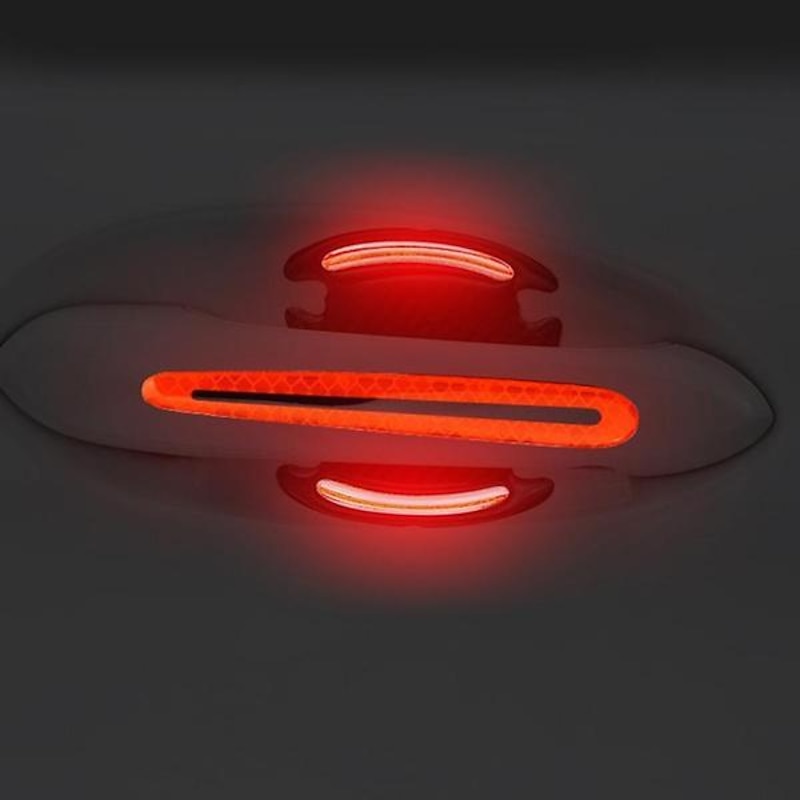 8PCS Decal Tape Open Stickers Car Door Auto Reflective 3D Universal Car Accessories Strips Safety3