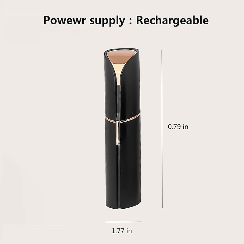 Facial Hair Removal For Women Painless Hair Remover, Waterproof Shaver Razor Hair Remover With LED Light For Face Bikini Peach Fuzz Upper Mustache Lip Chin (Matte Black)3