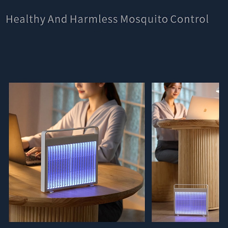 USB Rechargeable Electric Mosquito Killer Lamp - UV Light Black Light Insect Trap & Bug Zapper for Home & Office3