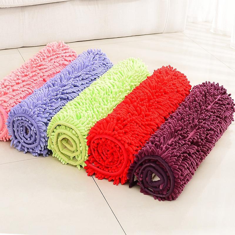 Chenille Bath Mat Non-slip Bathroom Rug,Anti-slip Floor Mats Door Mat Anti-slip Bathroom Rug Kitchen Carpets Doormats Floor Mat For Living Room,Bathroom3