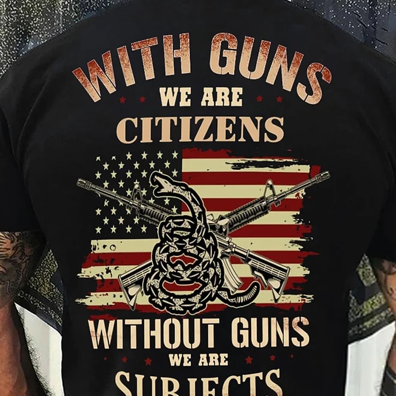 Veterans Day Men's Patriot Patriotic Veteran Flag Letter Graphic Prints T shirt Graphic Tee Cotton Short Sleeves Graphic Shirt Black Navy Blue Dark Gray Comfortable Tee Street Vacation Fashion3