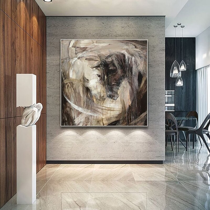 Oil Painting Handmade Big Size Painting Hand Painted Wall Art Abstract Horse Canvas Painting Home Decoration Decor No Frame Painting Only4