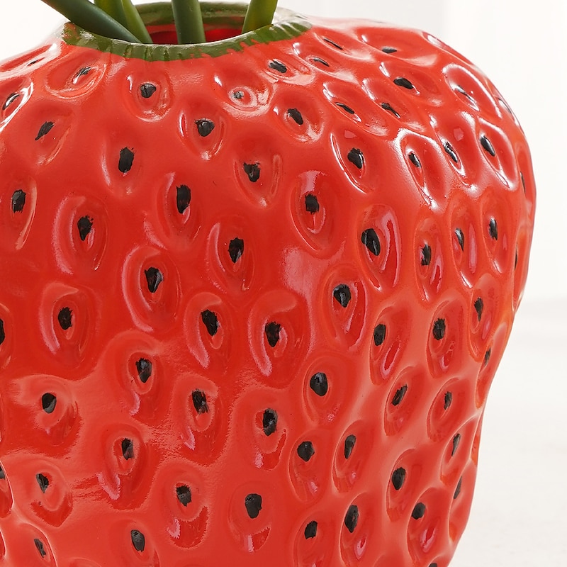 Creative Strawberry Vases Resin Flower Arrangements Household Soft Decorations Desktop Ornaments Gifts 1PC3