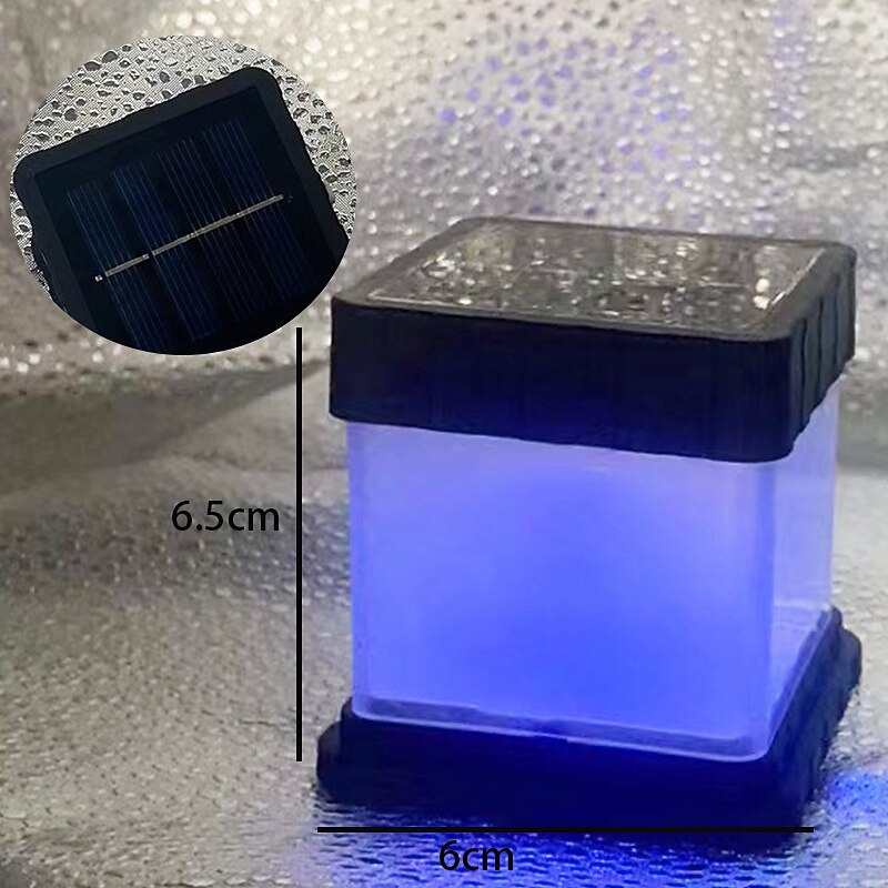 Solar Powered Square Stigma Lights Led Outdoor Waterproof Garden Villa Courtyard Landscape Fence Lights2