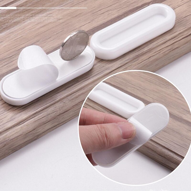 4pcs Self-Stick Instant Cabinet Drawer Handle Helper Auxiliary Kitchen Cabinet Door Window Handle Sticker Convenient Opening Stick-On Handles3