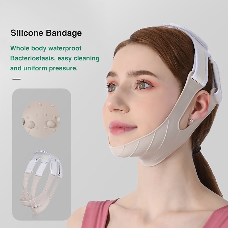 Silicone V Shape Bandage Face Lift Up Slimming Mask Belt Anti Wrinkle Reduce Double Chin Band V Face Chin Cheek Strap2