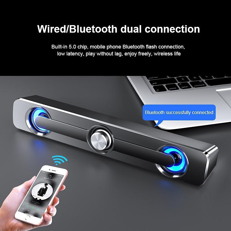 Wireless Bluetooth Soundbar Hi-Fi Stereo Speaker Upgraded Version Of High Sound Quality For SmartPhone/Tablet/Computer TVHome Theater TV Strong Bass Sound Bar3