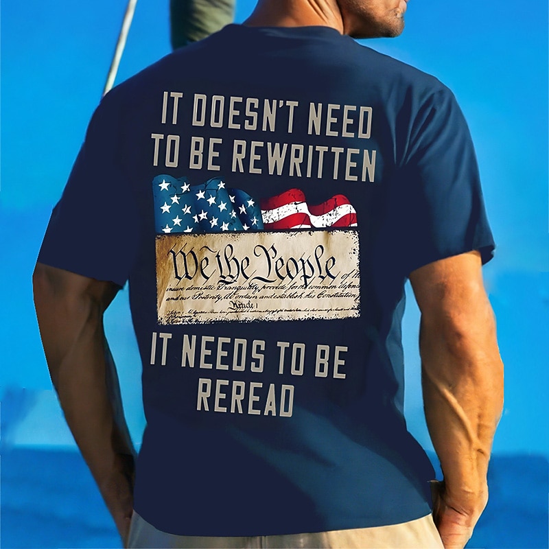 Veterans Day Men's Patriot Patriotic Veteran Graphic Prints Fish National Flag T shirt Graphic Tee Cotton Short Sleeves Graphic Shirt Wine Black Red Comfortable Tee Street Vacation Fashion Designer2