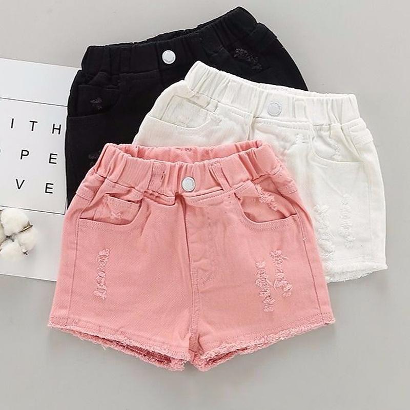 Girls Shorts Summer 2023 Style Children's Denim Pants Shorts Wear Hot Pants with Multi-Color2