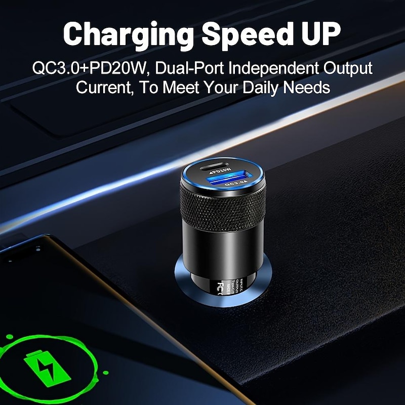 StarFire 38W USB Car Charger Quick Charge 3.0 Type-C Fast Charging Phone Adapter For IPhone 14 13 12 11 Pro Max For Redmi/Huawei/Samsung4