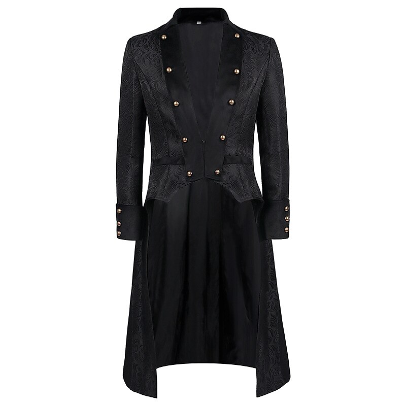 Punk & Gothic Medieval Steampunk Coat Tuxedo Trench Coat Vampire Plague Doctor Fancy Dress Men's Steampunk Masquerade Casual Daily Adults' Coat2