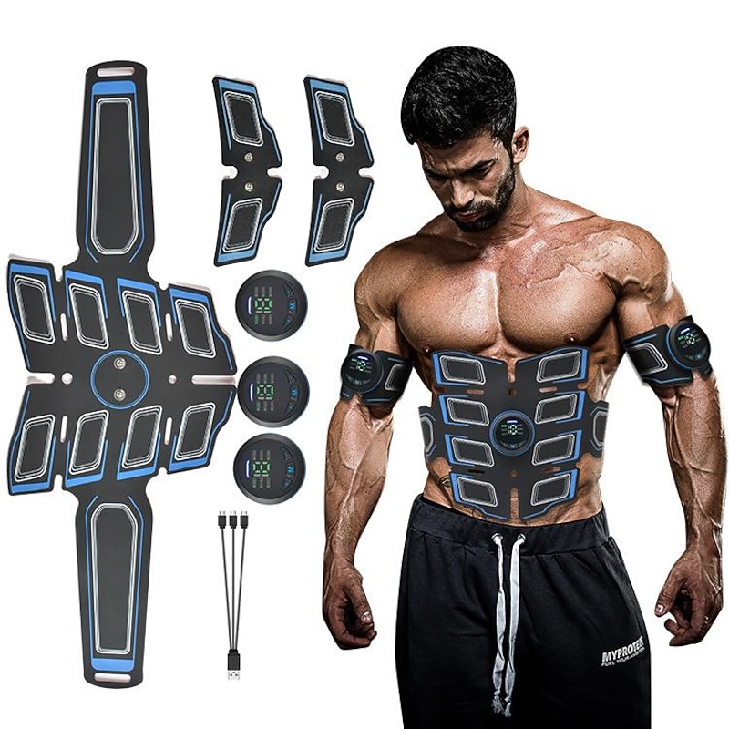 ABS StimulatorAb MachineAbdominal Toning Belt Workout Portable Ab Stimulator Home Office Fitness Workout Equipment for Abdomen3