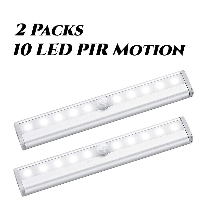 2 PACK Under Cabinet Lighting, PIR Motion Sensor Cabinet Light, Night Lamp, USB Charging, Human Body Automatic Sensing Night Light, for Cabinet Wardrobe Wall Light Stair Bedroom2