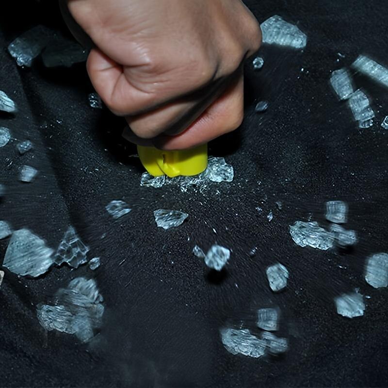 2 In 1 Safety Belt Cutter Emergency Key Chain Car Escape Tool Metal Safety Hammer Mini Fire Hammer Life-saving Hammer Car Emergency Escape Device Window Breaker4