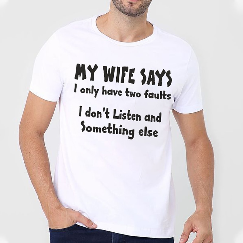 Men's Plus Size Big Tall T shirt Tee Tee Letter Tee Crewneck Black White Short Sleeves Outdoor Going out Print Letter Clothing Apparel Cotton Blend Stylish Casual Tops2