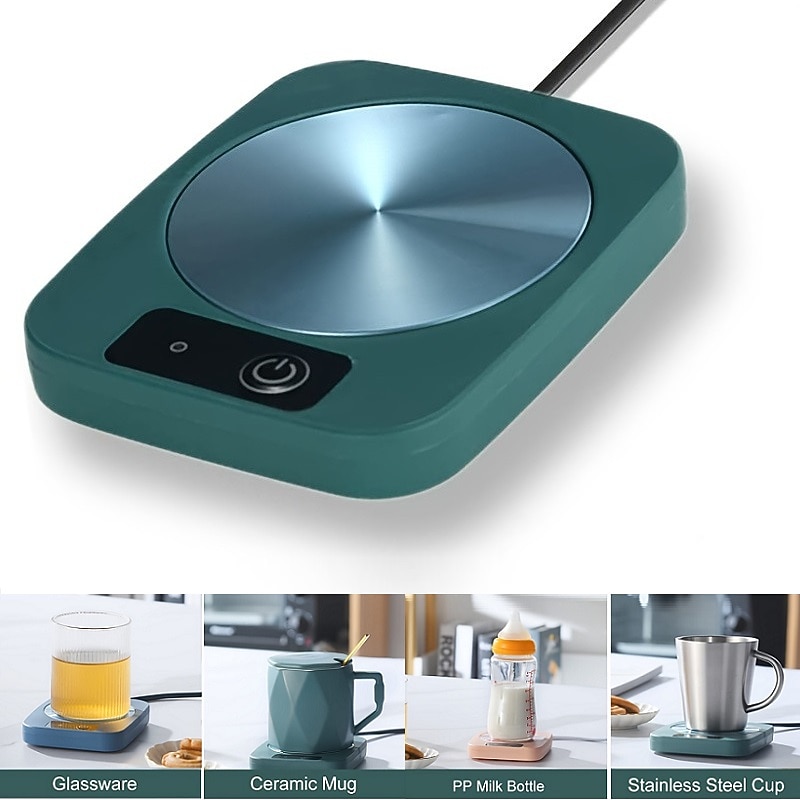 Coffee Cup Warmer Waterproof Smart Cup Coffee Mug Warmer Coaster For Warming & Heating Coffee Beverage Milk Tea And Hot Chocolate Aluminum Metal Panel