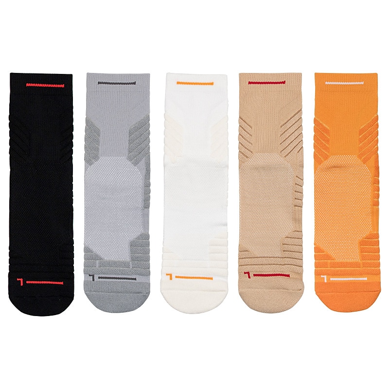 Men's 3 Pairs Sport Socks / Athletic Socks Crew Socks Black White Color Plain Casual Daily Medium Summer Spring Fall Stylish Traditional / Classic2