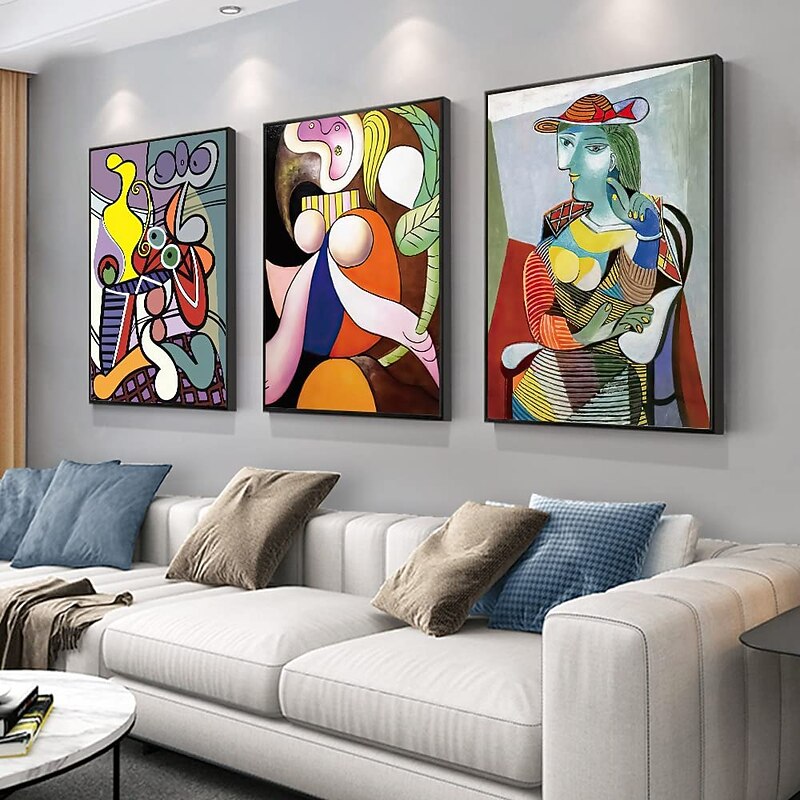 Aesthetic Abstract Canvas Framed Wall Art Large Size 24 X 16 X 3 Pieces Modern Art Natural Minimalist Posters Prints Living Room Bedroom Bathroom Kitchen Office Wall Decor2