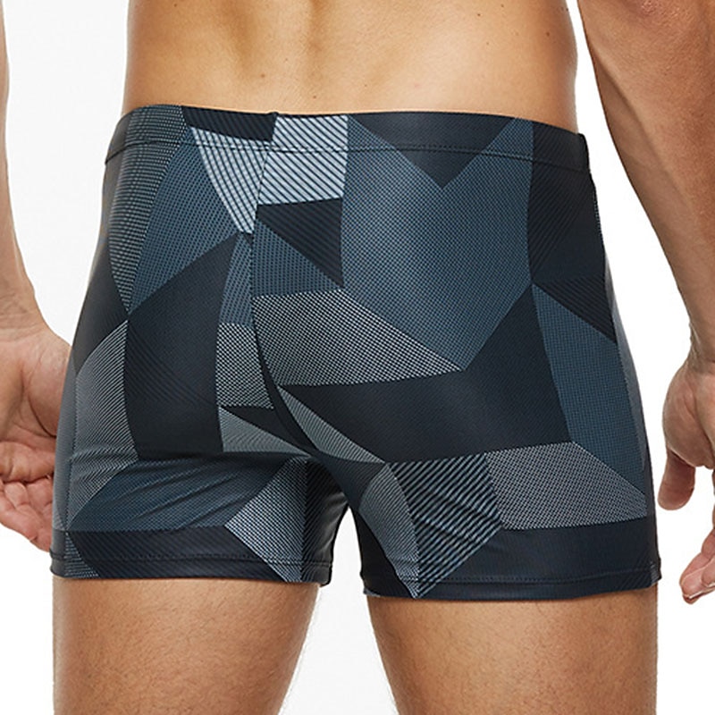 Men's Swimwear Swim Shorts Swim Trunks Shorts Print Graphic Prints Comfort Breathable Holiday Going out Hawaiian Boho Black Blue4