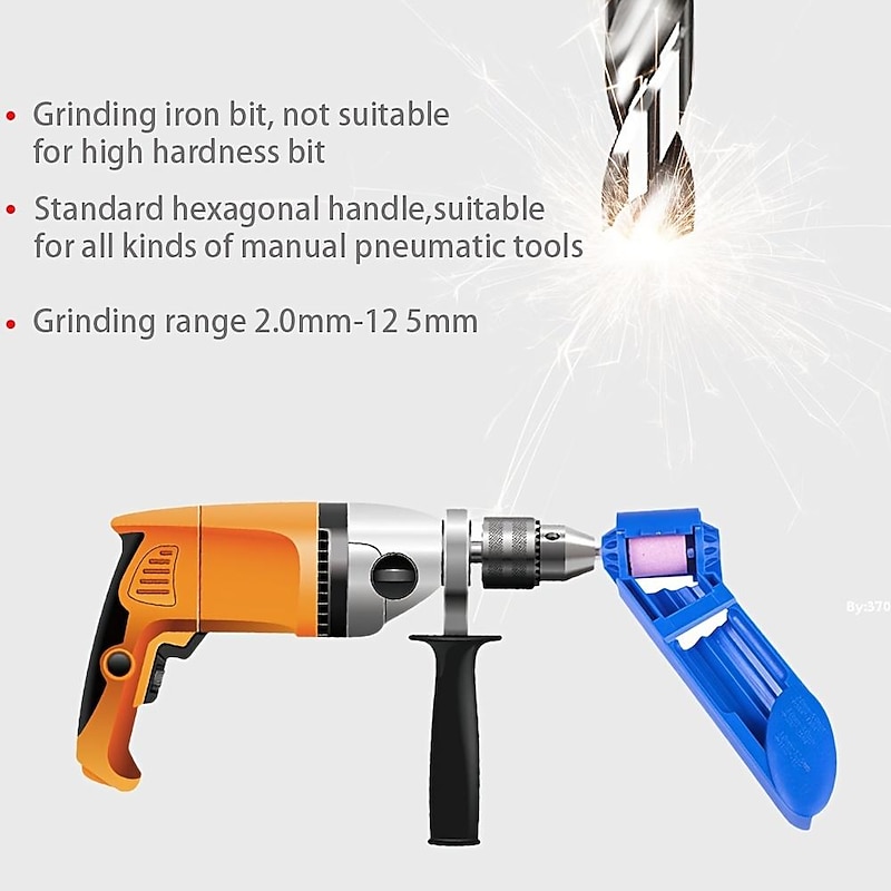 Portable Drill Bit Sharpener Corundum Resisting Drill Polishing Corundum Grinding Wheel Tool Grinder Wheel Tool 2.0-12.5mm Drill Bits3