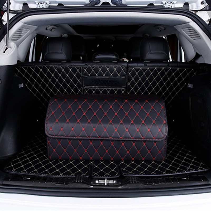 Car Trunk Organizer Box Large Capacity Auto Multiuse Tools Storage Bag Stowing Tidying Leather Folding For Emergency Storage Box4