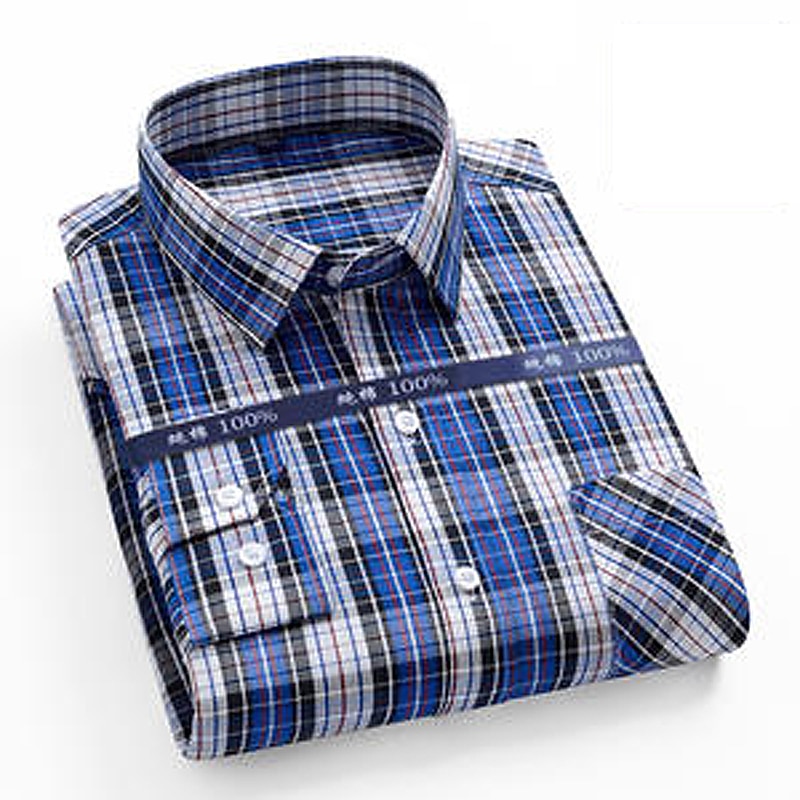 Men's  Dress Shirt Plaid  Check Shirt  Curve Square Neck  Work Street Long Sleeve collared shirts Clothing Apparel Designer Business Lightweight Formal4
