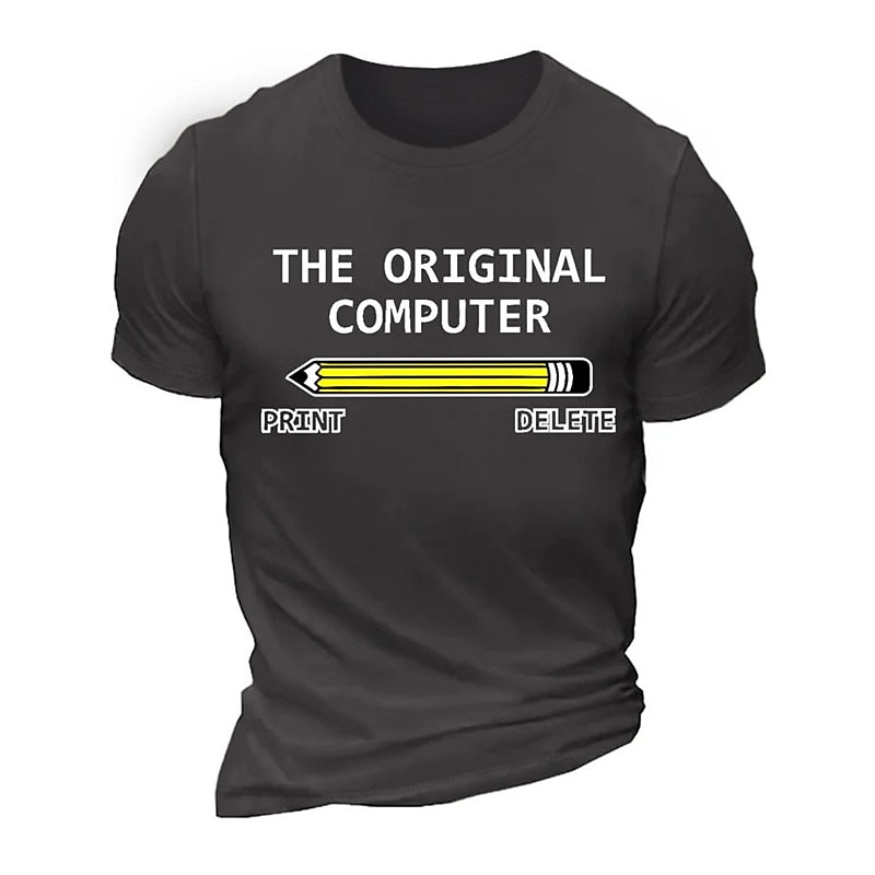 Men's Letter Graphic Prints Funny T Shirt Graphic Tee 100% Cotton Short Sleeve Graphic Shirt Wine Black White Comfortable Tee Vacation Street Fashion Designer Clothing2