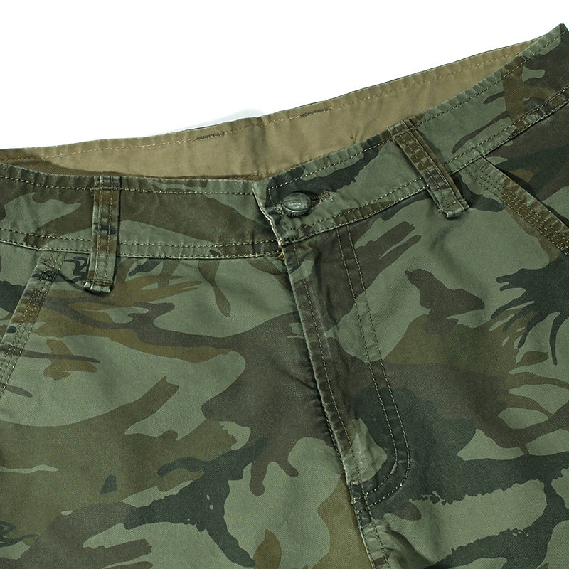 Men's Cargo Shorts Camo Shorts Tactical Pants Shorts Multi Pocket Camouflage Comfort Breathable Outdoor Daily Going out Fashion Streetwear ArmyGreen Khaki4