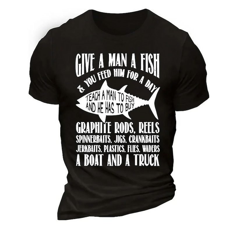 Men's Letter Graphic Prints T Shirt Graphic Tee Cotton Short Sleeves Graphic Shirt Black Dark Navy Green Comfortable Tee Outdoor Vacation Fashion Designer Clothing