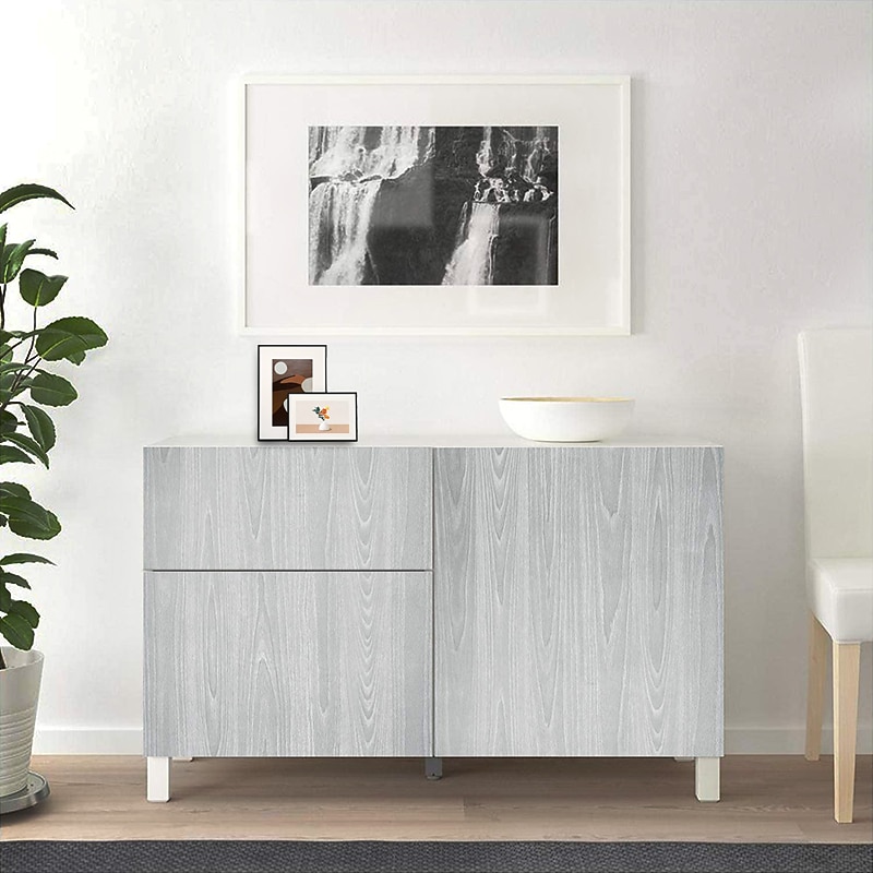 Cool Wallpapers Grey Wallpaper wood grain stickers moisture proof bedroom wardrobe table wooden door stickers old furniture renovation stickers imitation self-adhesive roll 17.72*74.78inches4