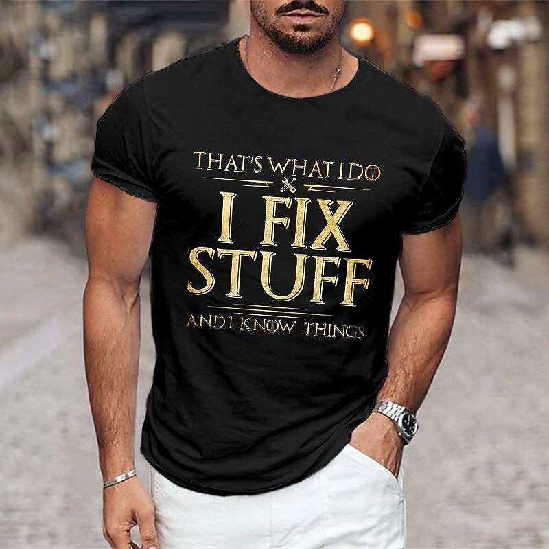 Men's Graphic Prints Letter Print Hobby T Shirt Graphic Tee Cotton Short Sleeves Graphic Shirt Wine Black Navy Blue Comfortable Tee Vacation Street Fashion Designer Clothing3