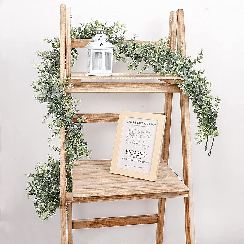 1PC artificial green plant artificial eucalyptus wreath vine 1.8m ins eucalyptus wall hanging simulation plant vine Wedding Decoration3