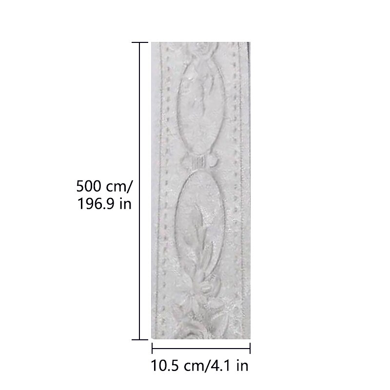 Wallpaper Self-adhesive Waistline Embossed Rose Flower PVC / Vinyl  Wallpaper  suitable for Family Living Room or Office Decoration Material 3D Home Decor2