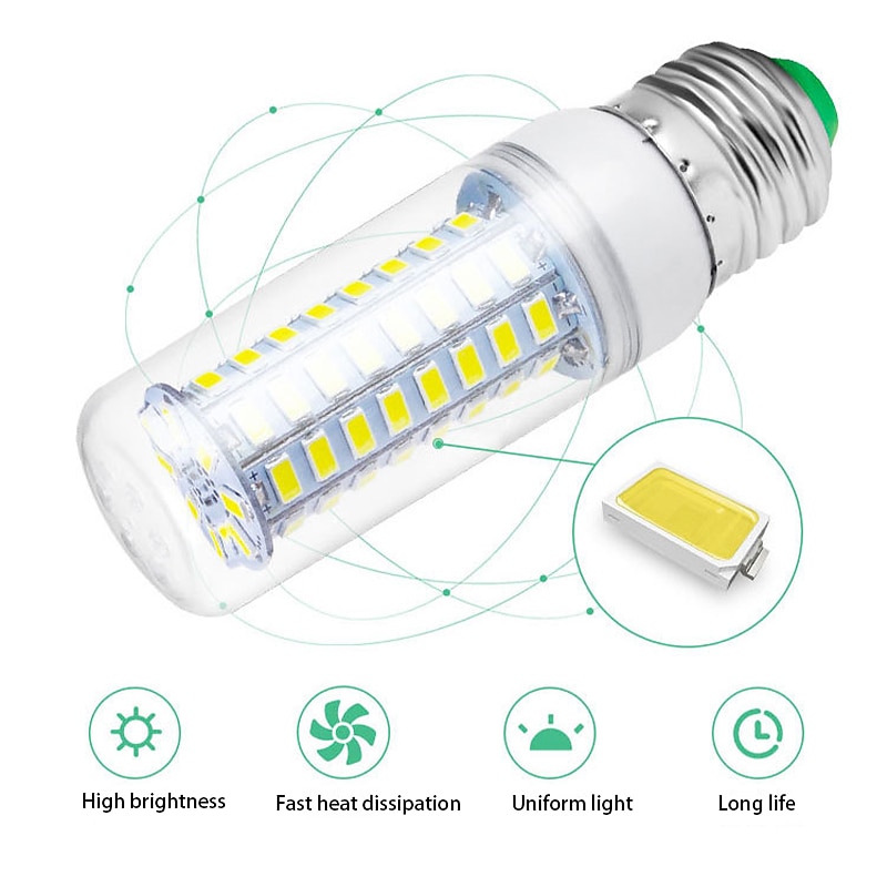5W LED Corn Lights - E27 T 24 LED Beads 220 V