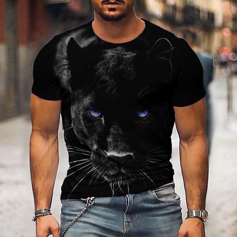 Men's Unisex Animal Graphic Prints T Shirt Short Sleeve T shirt 3D Print Crew Neck Shirt Sports Designer Casual Outdoor Street Daily 1 2 3 Summer Clothing Apparel S M L XL XXL 3XL 4XL3