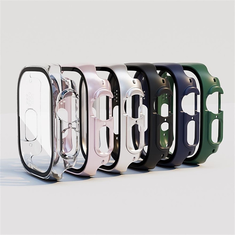 Watch Case with Screen Protector Compatible with Apple Watch Ultra 49mm / Series 8 7 41mm 45mm / Series 6 5 4 SE 40mm 44mm / Series 3 2 1 38mm 42mm Shockproof Hard PC Watch Cover3