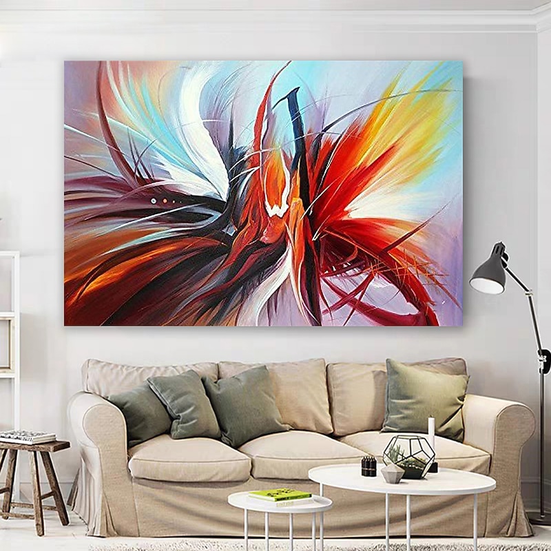Oil Painting Hand Painted Horizontal Abstract Classic Modern Rolled Canvas (No Frame)3