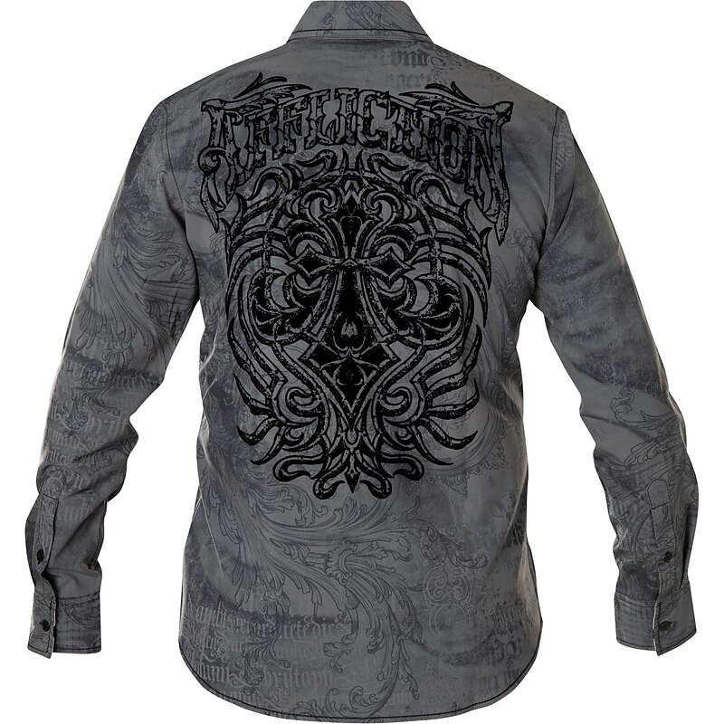 Men's Graphic Prints Pistol Shirt Western Shirt Cowboy Shirt Long Sleeve Fashion Designer Casual Outdoor Daily Fall & Winter Turndown Print Button-Down Black Black / Brown Brown Gray+Blue Blue+Blue2