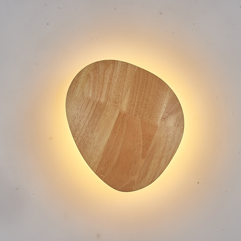 Indoor Modern Nordic Style Indoor Wall Lights Living Room Bedroom Wood Wall Light 110-120V 220-240V3